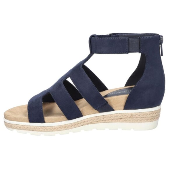 Bella Vita Women's Zinia Wedge Sandal Size 6 WW (Wide Fit) NAVY Suede - Picture 3 of 7